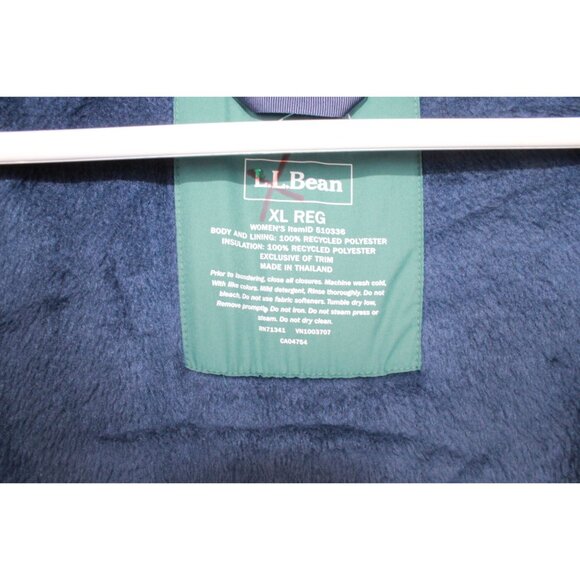 LL Bean Fleece Lined Primaloft Coat Storm Steal Size XL - Picture 8 of 10